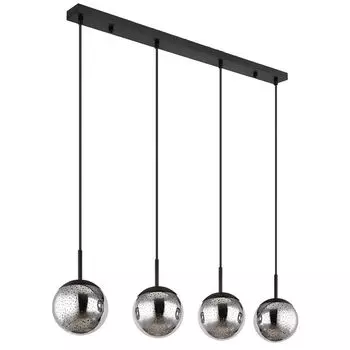 Подвесной светильник, дымчатое стекло, эффект звезды, L 90 см Globo Lighting, черный