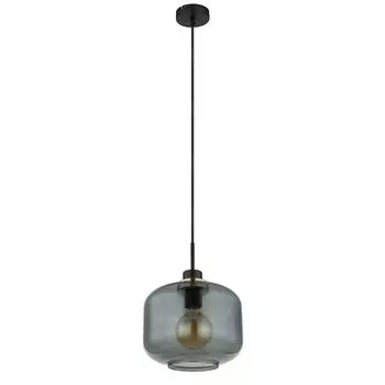 Подвесной светильник, дымчатое стекло, черный металл, H 120 см Globo Lighting