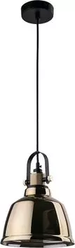 Подвесной светильник E27 20 см, золотой, черный, стеклянный, металлический, промышленный кухонный подвесной светильник Licht-Erlebnisse