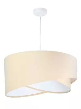 Подвесной светильник E27 кремово-белый металлический тканевый подвесной светильник Licht-Erlebnisse