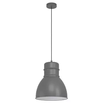 Подвесной светильник EBURY стальной серый, белый E27 1X40W В:110см :38см с диммированием EGLO