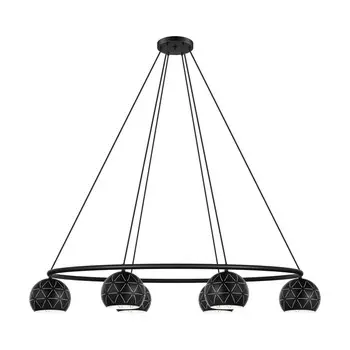 Подвесной светильник Eglo, 115x52x110 см, черно-белый