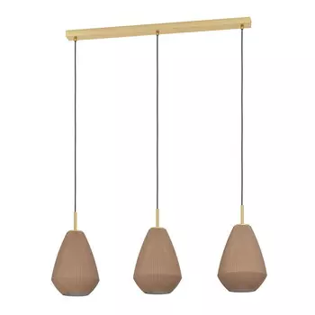 Подвесной светильник Eglo, 90x20x110 см, песочный/латунный