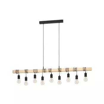 Подвесной светильник Eglo Townshend, 220-240В, E27, коричневый/черный (49744)