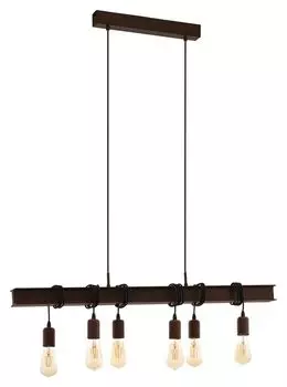 Подвесной светильник EGLO Townshend 4 античный коричневый 6 ламп