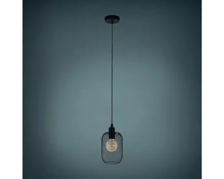 Подвесной светильник Eglo Wrington, черный E27, 1 лампочка