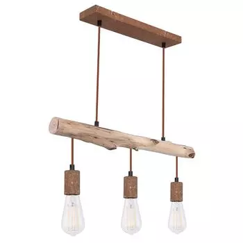 Подвесной светильник, естественный луч, кабель, ржавчина, L 60 см Globo Lighting, коричневый