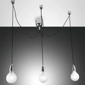 Подвесной светильник Fabas Luce Blog в хроме 3xE27, серебро