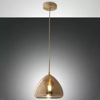 Подвесной светильник Fabas Luce Свет янтаря и латуни E27 1 лампочка 250мм, золото