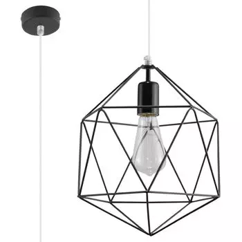 Подвесной светильник GASPARE черный 1xE27 60Вт сталь 132x30x30см Sollux Lighting
