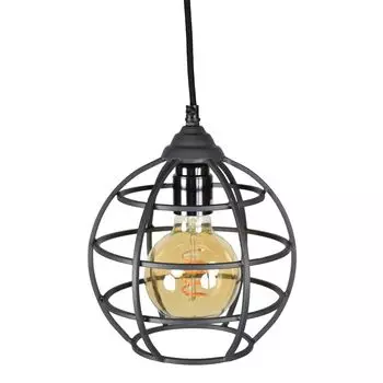 Подвесной светильник Globe 1 лампочка 19 винтажный черный urban interiors