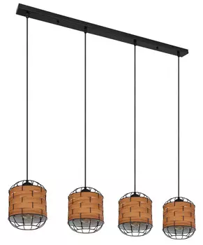 Подвесной светильник Globo, 100x18x120 см, коричневый/черный