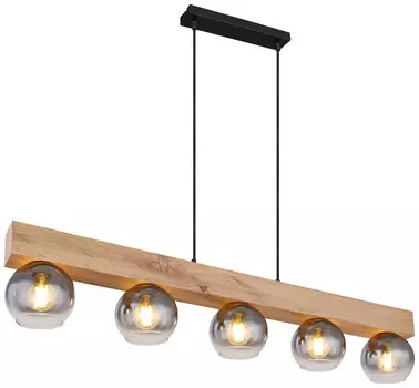 Подвесной светильник Globo, 115x15x120 см, натуральный/черный