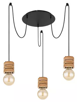 Подвесной светильник Globo, 35,5x120 см, коричневый/черный