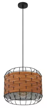 Подвесной светильник Globo, 35x120 см, коричневый/черный