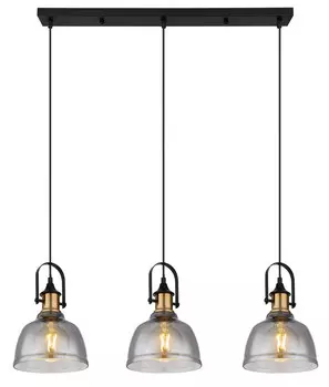 Подвесной светильник Globo, 83,5x20 см, черный/бронзовый