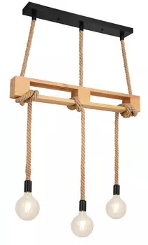 Подвесной светильник Globo, 83x10x120 см, коричневый/натуральный/черный