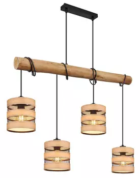 Подвесной светильник Globo, 85x15x120 см, черный/темно-коричневый