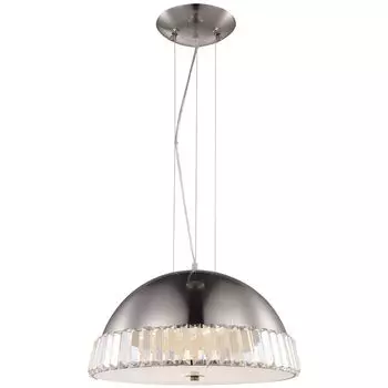 Подвесной светильник Globo Hl никель матовый, 1Xled 15997 Globo Lighting, серебро