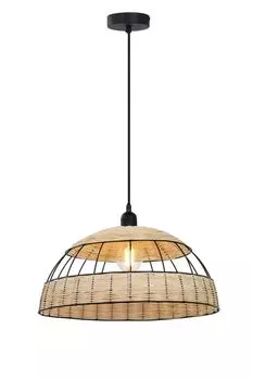 Подвесной светильник Globo Lighting черный, темный ротанг, : 400 мм, В: 1200 мм, без 1x E27 60 Вт 230 В.