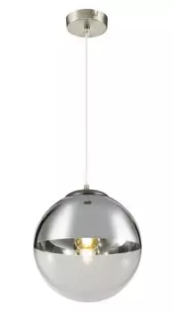 Подвесной светильник Globo Lighting, металл, стекло, черный ПВХ-кабель, : 300 мм, В: 1200 мм, без 1x E27 40 Вт, 230 В., бежевый