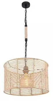 Подвесной светильник Globo Lighting металлический черный матовый, коричневый, с черной цепочкой, : 400 мм, В: 1200 мм, без 1x E27 60 Вт 230 В