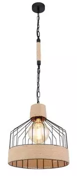 Подвесной светильник Globo Lighting металлический черный матовый, коричневый, металлические стержни черный матовый, с черной цепочкой, : 350 мм, В: 1350 мм, без 1x E27 60 Вт 230 В