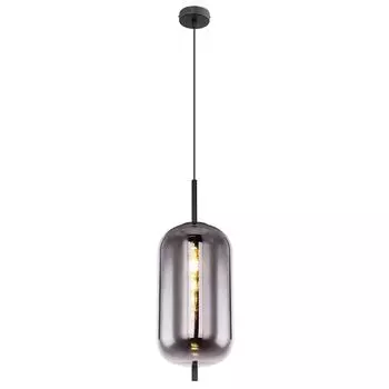 Подвесной светильник Globo Lighting металлический черный, матовый, стекло, высоту можно укорачивать, : 220 мм, В: 1200 мм, без 1x E27 60 Вт 230 В., серебро