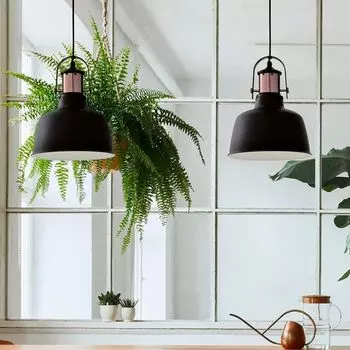 Подвесной светильник GTV Noor черного цвета E27, черный