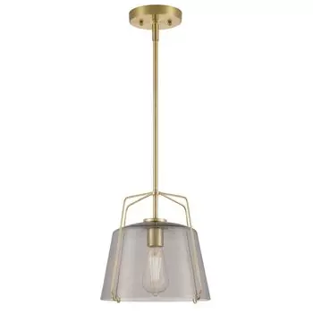 Подвесной светильник Hallein шампанское/дымчато-серый Westinghouse, золото