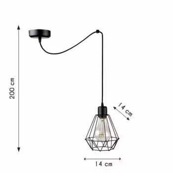 Подвесной светильник HowHomely, черный