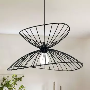 Подвесной светильник I Vertigo I гостиная, подвесной светильник 50 см, винтажный подвесной светильник Vertigo, спальня, подвесной светильник, потолочный светильник, металл, черный Bamyum