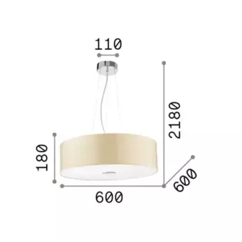 Подвесной светильник IdealLux, бежевый