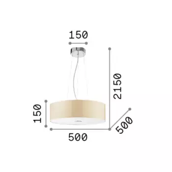 Подвесной светильник IdealLux, бежевый