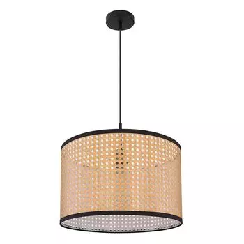 Подвесной светильник, имитация бамбука, текстиль, натуральный, 45 см Globo Lighting, коричневый