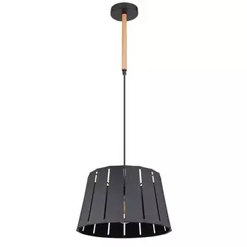 Подвесной светильник, имитация дерева, металл, матовый черно-коричневый, В 120 см etc-shop, черный