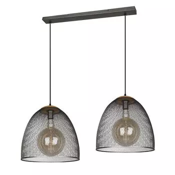 Подвесной светильник, индустриальный, матовый никель, имитация сетки, В 150см etc-shop, серебро