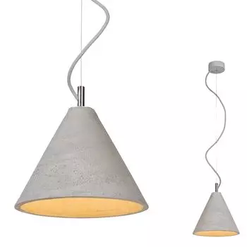 Подвесной светильник из бетона MAO с элементами из нержавеющей стали, включая светодиод E27 теплого белого цвета, 6 Вт, 230 В, количество: комплект из 1 шт. SSC-LUXon