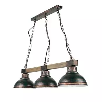 Подвесной светильник из металла, дерева, старинной медной подвесной лампы E27 Licht-Erlebnisse