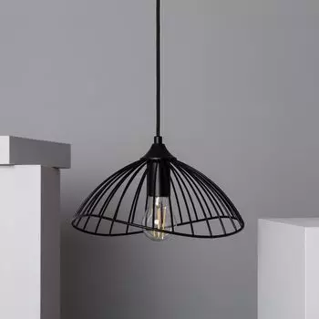Подвесной светильник из металла Kibanda Alfarb Black LEDKIA, черный