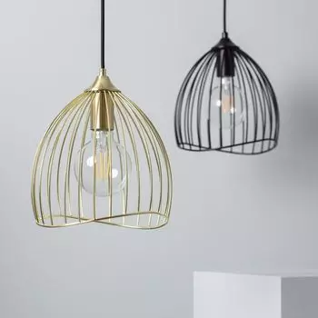 Подвесной светильник из металла Kibanda Bells Black LEDKIA, черный