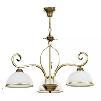 Подвесной светильник из металлического стекла, элегантный, цвета старинного золота, классический подвесной светильник E27 с 3 лампочками для столовой, гостиной Licht-Erlebnisse