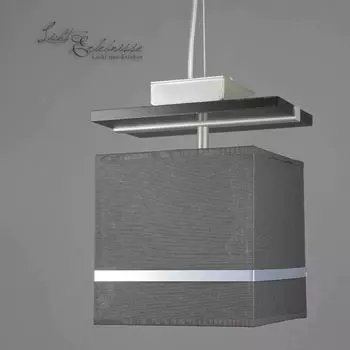 Подвесной светильник из ткани коричневый хром E27 квадратный подвесной светильник для гостиной, столовой Licht-Erlebnisse