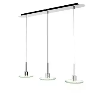 Подвесной светильник из железного стекла, светодиодный, современный, простой, серебристый, прозрачный Heitronic, серебро