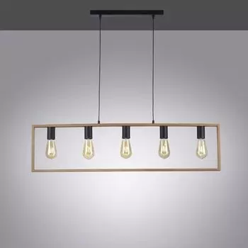 Подвесной светильник Just Light Frame черного цвета с естественным светом E27, 5 лампочек, черный