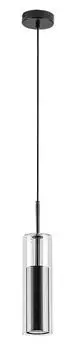 Подвесной светильник KALEVI GU10 1x макс. 50 Вт металл матовый черный, прозрачное стекло В: 150см 8см с диммированием Rabalux