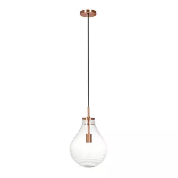 Подвесной светильник Kayoom, 37,7x50x37,7 см, медный/прозрачный