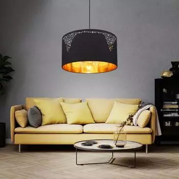 Подвесной светильник, копия танцев, черный матовый, золото, H 120 см Globo Lighting