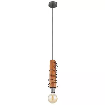 Подвесной светильник, коричневое дерево, черный, H 120 см etc-shop, коричневый