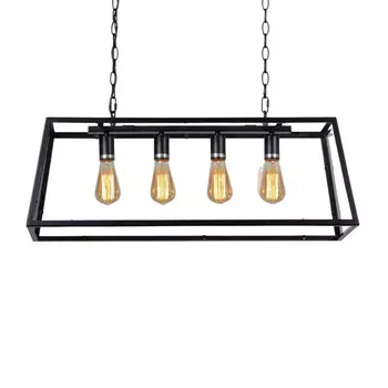 Подвесной светильник KOSILUM, 78x78x26,5 см, черный